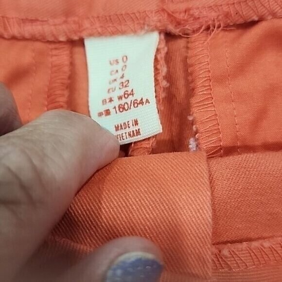 Gap City 3" Shorts Coral khakis Mid-rise 29" waist women's 0 - Picture 4 of 5